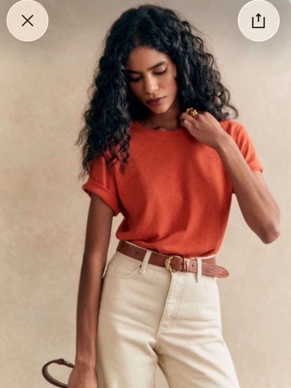 Martha T-Shirt Copper Sezane Small S